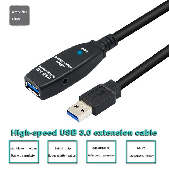 Xput Active USB3.0 Extension Cable AM to AF Built in Chipset Multiple Length 5M 10M 15M 20M 25M 30M