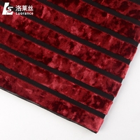 Tissu velours à rayures larges, tricot extensible en polyester, plusieurs couleurs, nouvelle collection