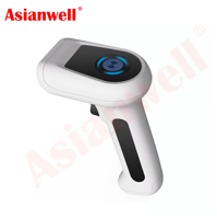Lecteur de codes-barres sans fil 2.4G Asianwel Chine avec scanner QR et support, compatible Bluetooth 4.0