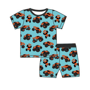 Maßgefertigtes Blumen-Patchwork Bedrucktes Reißverschluss-Babykleidungsset aus Bambus - Product Image 2