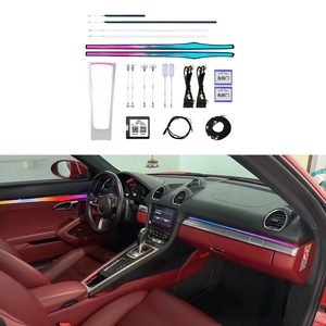 Kit de modification et amélioration pour voiture 718 Boxster Cayman 2016-2025 : éclairage d'ambiance intérieur 3D en cristal, compatible avec 718 - Product Image 1