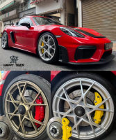 Velg HT Custom Forged Center Lock 5x130 untuk Porsche 911 997 991 992 GTS GT2 GT3 RS 19 20 21 Inch, Ringan, Warna Gold, Alloy