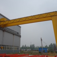 Grue semi-portique mobile à poutre unique de bonne qualité, modèle MH, avec palan, moteur et boîte de vitesses 20 tonnes