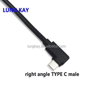 5A Fast <b>Charging</b> Dual Function Nylon and PVC Jacket USB Data Cable Right Angle Male Type-C Dual Screw for Computer Scanner - Product Image 2