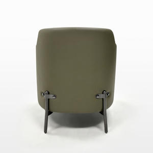 Solid Wood Base Leisure Chair <b>Light</b> Luxury Chair Leather Fabric Single Sofa Chair for Living Room Home Hotel Office Wholesale - Product Image 5