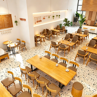 Offre Spéciale : Ensemble de Sièges Modernes pour Café Commercial, Table Ronde en Bois et Chaises – Mobilier Personnalisé pour Cafés, Restaurants et Hôtels