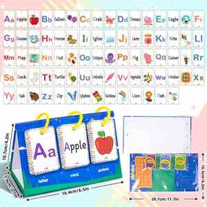Juego de 78 Tarjetas de Memoria con Letras del Alfabeto Inglés, Juego de Aprendizaje de Palabras ABC, Rompecabezas del Alfabeto para Jardín de Infancia - Product Image 3