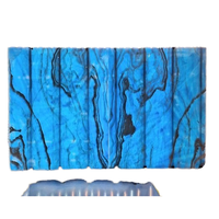 Dalle de marbre bleu onyx moderne de luxe panneau rétro-éclairé en pierre naturelle translucide de comptoir pour la décoration de la maison prix de gros