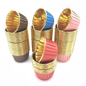Coupes à Cupcakes en feuille d'aluminium Doublures jetables pour muffins Coupes à Cupcakes à pointe pour cupcakes Porte-ramequins <span class=keywords><strong>Petites</strong></span> tasses à pudding - Product Image 2