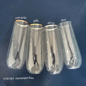 30 <span class=keywords><strong>calici</strong></span> da <span class=keywords><strong>Champagne</strong></span> senza stelo in plastica infrangibile da 9 once per tostare <span class=keywords><strong>con</strong></span> bordo dorato | Bicchieri da <span class=keywords><strong>Champagne</strong></span> infrangibili riutilizzabili - Product Image 3