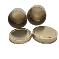 Vente en gros 2 /3/4/6/8 Oz Bougie ronde Boîte en métal, Boîte en métal sans couture en or rose pour bougie