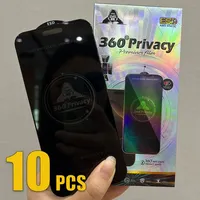 10 pièces 360 °   Film de protection d'écran en verre trempé anti-statique ESD pour iPhone 17 Air 16 Pro Max 16E 15 Plus 14 13 12 11 XS