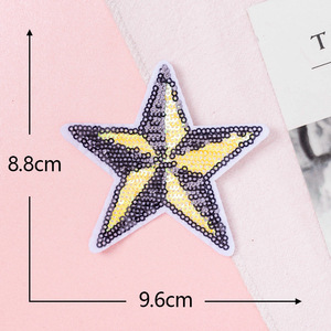 Patch étoile brillant à paillettes, drapeau américain, camouflage, appliqué, broderie pentagramme, badge thermocollant pour veste, jean, sac, accessoires DIY - Product Image 6