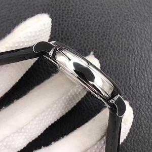 Reloj de Lujo Premium para Hombre, de Alta Gama, Automático, con Fase Lunar, Cristal de Zafiro, Esfera Azul Medianoche con Diseño Sunburst, Correa de Cuero Negra - Product Image 3
