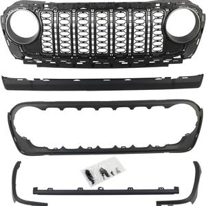 <span class=keywords><strong>Grille</strong></span> <span class=keywords><strong>de</strong></span> calandre avant avec trou pour caméra pour Jeep JL 18-24 ABS Noir mat Style 20e anniversaire - Product Image 5