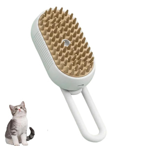 Cepillo de pelo para gatos de vapor en aerosol eléctrico portátil 3 en 1, herramienta de eliminación de perros y gatos para el aseo, peine limpio para gatos - Product Image 1
