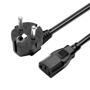 Norme européenne 3pin c13 0.75mm 1m câble d'<span class=keywords><strong>alimentation</strong></span> en pvc noir pour <span class=keywords><strong>machine</strong></span> à <span class=keywords><strong>laver</strong></span> - Product Image 2