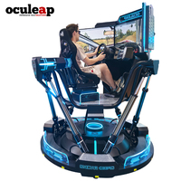 Simulador de Carreras VR Oculeap de Nuevo Diseño, 3 Pantallas, Carreras de F1, Máquina de Juegos de Carreras de Coches VR Dinámica con Movimiento 9D