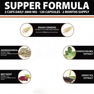 Capsule di Panax Ginseng con Ashwagandha, Barbabietola ed Estratto di Tè Verde, Integratore Alimentare per il Benessere Quotidiano - Product Image 2