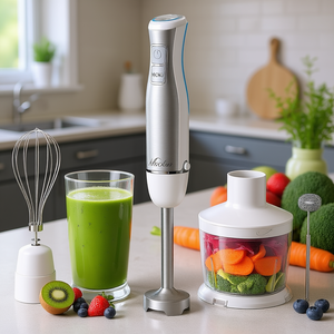 Batidora de Inmersión Mooka de 1100W y 12 Velocidades, Batidora de Varilla Multiusos de Acero Inoxidable con Función de Calentamiento - Product Image 2