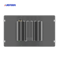 PC Panel Industri Tanpa Kipas 21,5 Inci All In One Komputer Layar Sentuh Kapasitif Sepuluh Titik 2 LAN 4 USB 6 COM W21RWH T