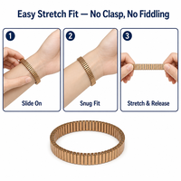 Bracelet de montre en acier inoxydable personnalisé, minimaliste et tendance, rétractable et élastique, vente en gros, Guangdong