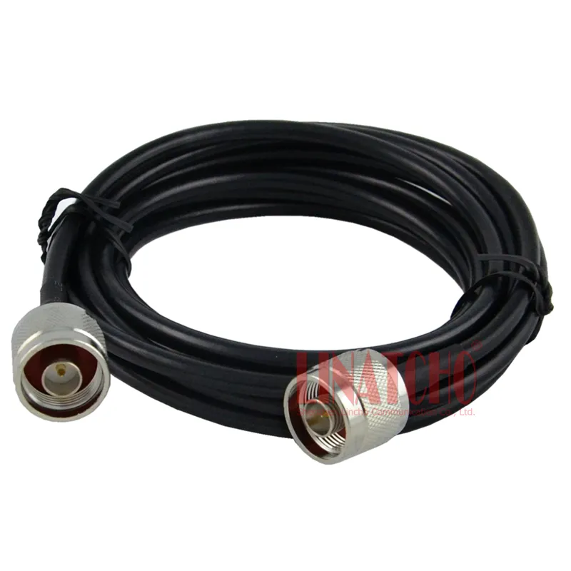 Antena Repeater 3 meter RG58U kabel Jumper Coax hilang rendah dengan konektor 2 N pria