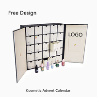 Calendrier d'entrée personnalisé, en carton rigide, de luxe, personnalisé, vide, couleur blanc, 24 jours