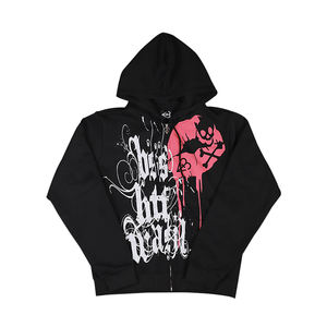 Streetlux Sweat à capuche personnalisé brodé de strass 500GSM lavage à l'acide en détresse surdimensionné hommes design vintage - Product Image 1