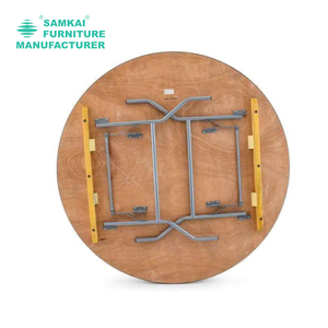 Mesa plegable de <span class=keywords><strong>metal</strong></span> de madera para eventos al aire libre, mesa plegable redonda para banquetes de catering para bodas y restaurantes, barato, caliente, a la venta, a la venta, al aire libre, a la venta al por mayor - Product Image 6