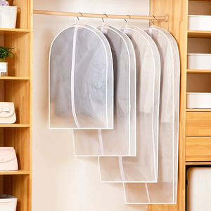 Couverture de vêtement suspendue <span class=keywords><strong>Protection</strong></span> PEVA cache-poussière en plastique pour costume manteau garde-robe vêtements organisateur - Product Image 1