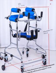 Déambulateur pliable léger en aluminium double avec siège pour personnes âgées, équipement de réadaptation - Product Image 5