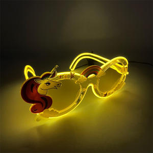 RICHSHINING 2025 Nouveau Design Lunettes LED Contrôle de la Musique <span class=keywords><strong>Licorne</strong></span> Arc-en-ciel LED Lunettes Lumineuses Brillant dans le Noir pour la Décoration de Fête - Product Image 4