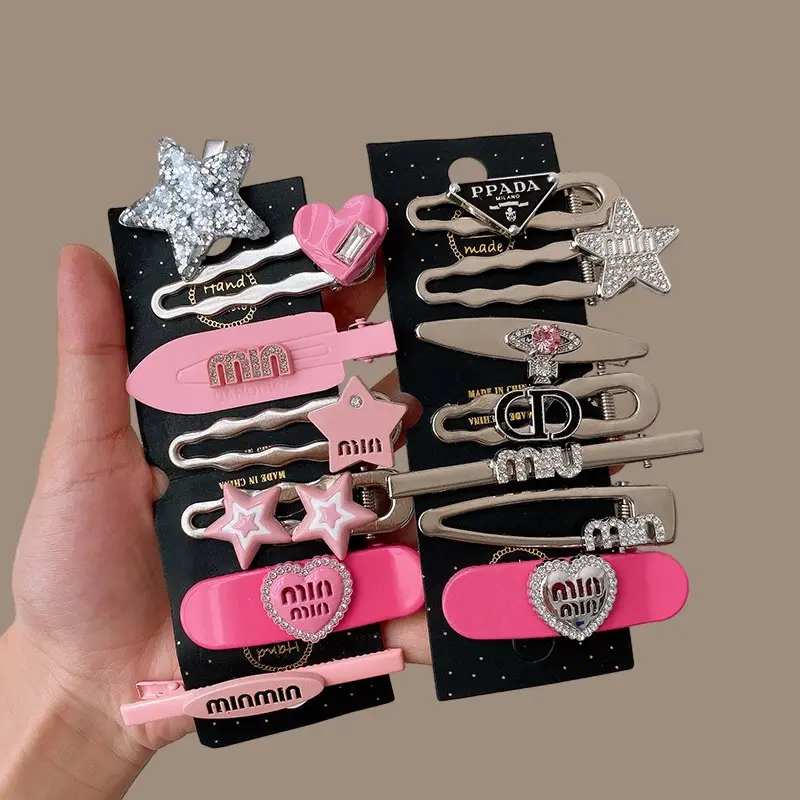 YANYE Clip Set Y2K Sweet Cool Dopamine Girl Millennial Style Luxury Brand Letter Set Hair Accessories Hairpin Hair Clip