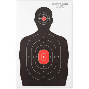 Objetivos de Caza de Silueta Humana de 14x22 Pulgadas, 128 g/m², Reactivos a la Salpicadura, Color Rojo, para Práctica de Caza - Product Image 6