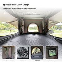 Tente de toit ABS instantanée à coque rigide quatre saisons pour SUV, avec filet de rangement, aération, échelle télescopique, pour camping routier et pick-up