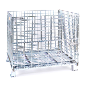 <span class=keywords><strong>Cage</strong></span> à palettes en fil métallique pliable, capacité de 1000 kg, <span class=keywords><strong>cage</strong></span> pliable en métal - Product Image 3