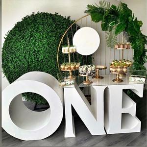 ที่มีคุณภาพสูงตัวอักษรตารางหลอดไฟตกแต่งงานแต่งงานเค้กยืนจดหมายตารางกรอบโลหะ - Product Image 1