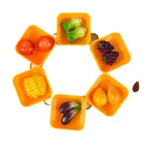HY 왕둔 시뮬레이션 야채 과일 딸기 오렌지 과일 낚시 음식 모델 냉장고 스티커 음식 놀이 열쇠 chainminiatu