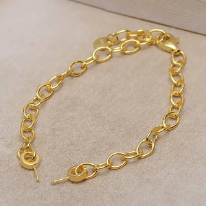 สร้อยข้อมือเงินแท้ S925 แบบเจาะรูหนาสำหรับผู้หญิง  แบบ DIY  สำหรับใส่ไข่มุกขนาด 8-13 มม. อุปกรณ์และส่วนประกอบสำหรับทำเครื่องประดับ - Product Image 4