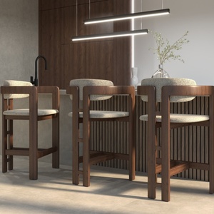 Taburetes <span class=keywords><strong>de</strong></span> Bar Tapizados <span class=keywords><strong>de</strong></span> <span class=keywords><strong>Madera</strong></span> <span class=keywords><strong>para</strong></span> Cafetería, Taburetes Altos <span class=keywords><strong>de</strong></span> <span class=keywords><strong>Madera</strong></span> <span class=keywords><strong>para</strong></span> <span class=keywords><strong>Cocina</strong></span>, Restaurante, <span class=keywords><strong>Barra</strong></span> <span class=keywords><strong>de</strong></span> Bar, Silla <span class=keywords><strong>de</strong></span> Comedor <span class=keywords><strong>para</strong></span> Comedor - Product Image 3