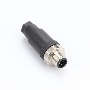Conector de automatización M8 M12 M16 M23 7/8 tornillo A B D código 3P 4P 5P 6P 8P sensor impermeable Conector recto derecho de metal - Product Image 3