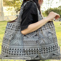 Sac d'épicerie réutilisable avec logo personnalisé, pliable, lavable en machine, sacs de shopping extra larges, sacs pliants légers en tissu polyester