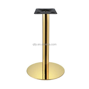 قاعدة طاولة ذهبية معدنية سميكة وقوية مضادة للتأرجح، قاعدة طاولة طعام للمطاعم والمطابخ من الفولاذ المقاوم للصدأ المقوى - Product Image 2
