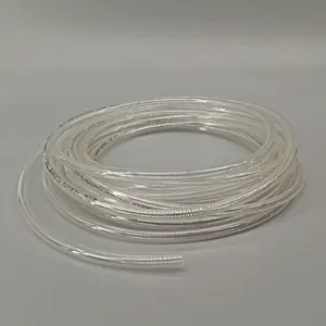 Manguera transparente de PU de grado alimenticio para agua y aceite de aire, tubería de vinilo, manguera transparente de plástico Flexible reforzada