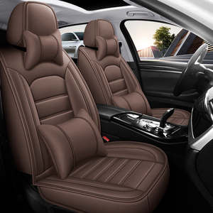 Noir et rouge universel ajustement pas cher protection Pvc ensemble complet étanche housse de siège de voiture en cuir Pu pour - Product Image 6