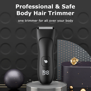 Trimmer Original - Trimmer per <span class=keywords><strong>peli</strong></span> del corpo da uomo, rasoio elettrico per <span class=keywords><strong>peli</strong></span> pubici/<span class=keywords><strong>petto</strong></span>/gambe/bikini, impermeabile, ricaricabile, nero - Product Image 6