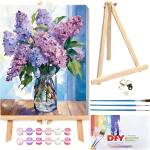 Lienzo de pintura al óleo de Arte de París personalizado hecho a mano para decoración del hogar DIY decoración de pared pintura números para niños adultos <span class=keywords><strong>acuarela</strong></span> Animal - Product Image 3