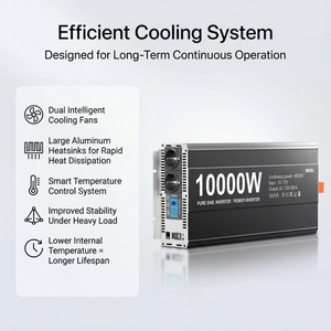 Inversor de Corriente de Onda Sinusoidal Pura HOULI de 8000W, 10000W, 12000W de Pico, Fuera de Red, de CC24V/CC48V a CA220V, con Certificación ETL, para Hogar, RV y Energía Solar - Product Image 3