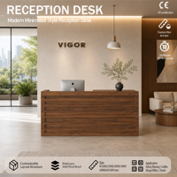 Comptoir de réception moderne en bois, design minimaliste, comptoir de bar pour club et comptoir de caisse pour café, personnalisable